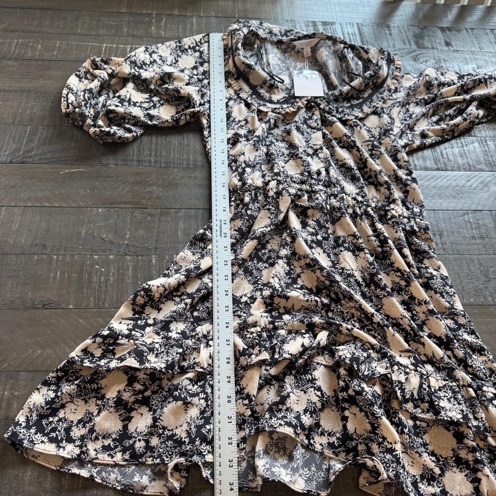 LC Lauren Conrad Ruffle Chiffon Shirt Dress Size Medium NEW WITH TAGS - Picture 6 of 10